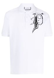 Philipp Plein Polo con stampa - Bianco