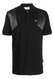 Philipp Plein Polo con strass Skull & Bones - Nero