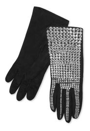 Philipp Plein crystal-embellished suede mid-gloves - Nero