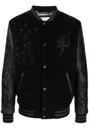 Philipp Plein Giacca varsity Gothic Plein con applicazione - Nero