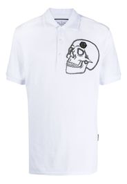 Philipp Plein Polo con stampa - Bianco