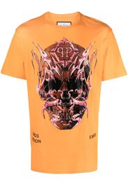 Philipp Plein T-shirt SS Chrome con stampa - Arancione