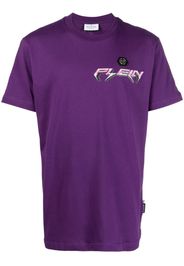 Philipp Plein Chrome logo-print T-shirt - Viola