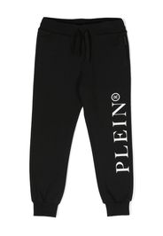 Philipp Plein Junior logo-print drawstring track pants - Nero