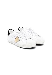 Philippe Model Kids logo-print lace-up sneakers - Bianco