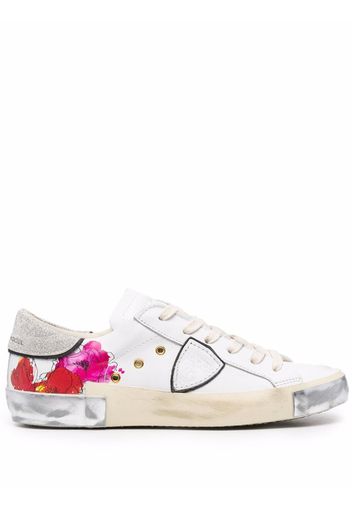 Philippe Model Paris Sneakers Prsx Veau Fleurs - Bianco