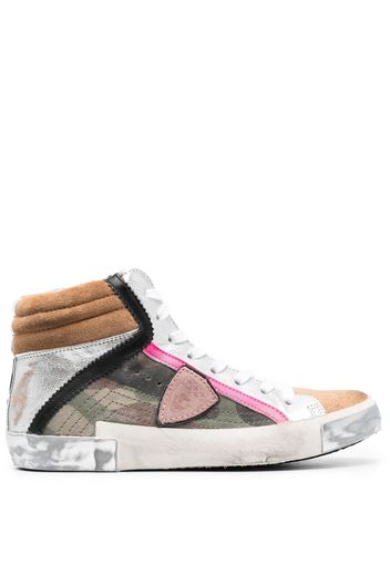 Philippe Model Paris PRSX leather high-top sneakers - Marrone