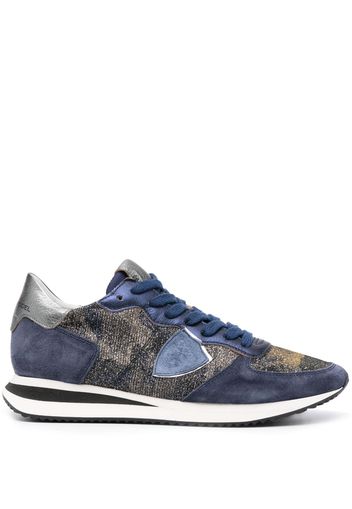 Philippe Model Paris leather-panelled low-top sneakers - Blu