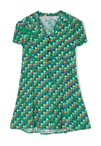 Philosophy Di Lorenzo Serafini Kids heart-print shirt dress - Verde