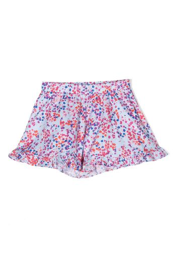 Philosophy Di Lorenzo Serafini Kids floral-print ruffle-hem shorts - Blu