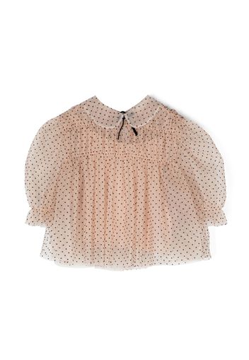 Philosophy Di Lorenzo Serafini Kids polka-dot tulle blouse - Rosa