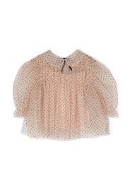 Philosophy Di Lorenzo Serafini Kids polka-dot tulle blouse - Rosa