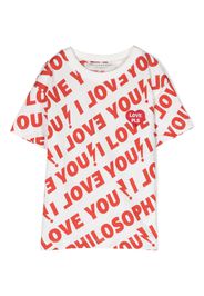 Philosophy Di Lorenzo Serafini Kids text-print cotton T-shirt - Bianco