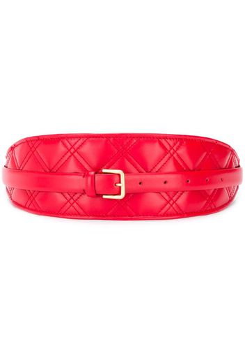 quilted buckle waist belt