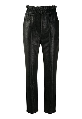 faux-leather slim trousers