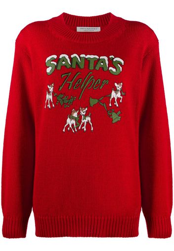 Maglione Santa's Helper con stampa