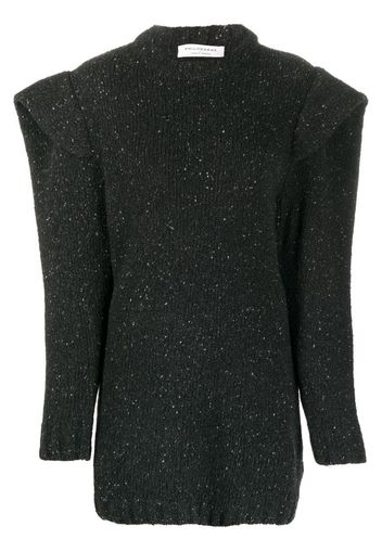 flecked wool structured jumper