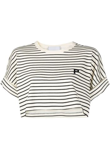 cropped stripe t-shirt