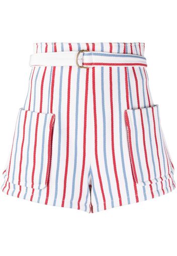 Philosophy Di Lorenzo Serafini striped high-waisted shorts - Toni neutri