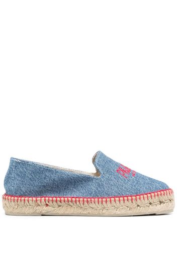 Philosophy Di Lorenzo Serafini embroidered-logo denim espadrilles - Blu