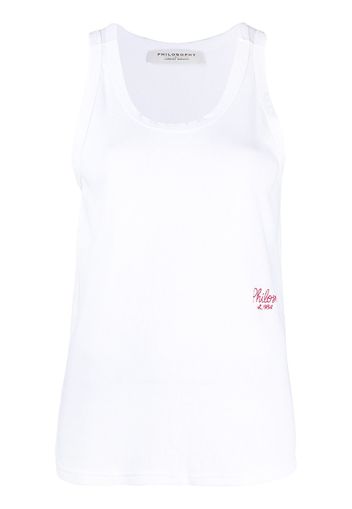 Philosophy Di Lorenzo Serafini logo-embroidered tank top - Bianco