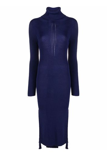 Philosophy Di Lorenzo Serafini fine-knit roll neck dress - Blu