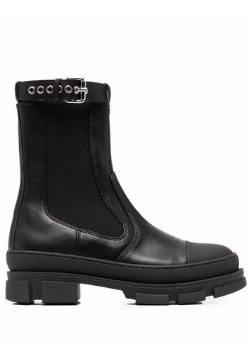 Philosophy Di Lorenzo Serafini ankle-buckle leather boots - Nero