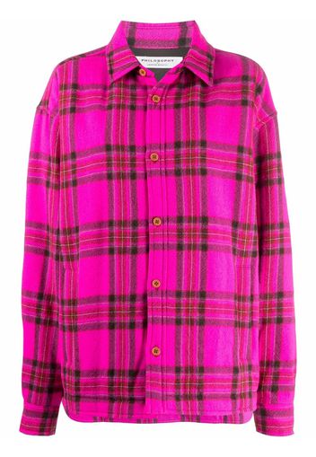 Philosophy Di Lorenzo Serafini check-print knitted shirt - Rosa