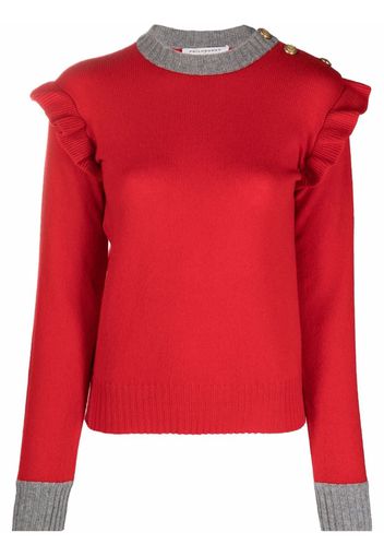 Philosophy Di Lorenzo Serafini two-tone ruffled jumper - Rosso