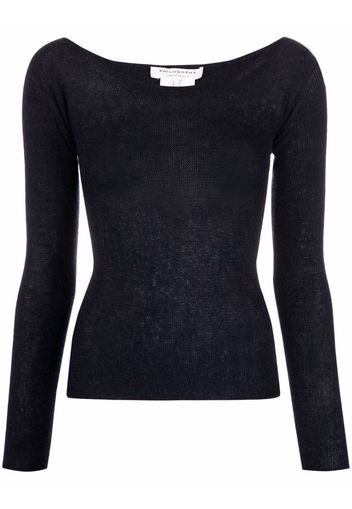 Philosophy Di Lorenzo Serafini boat neck jumper - Blu