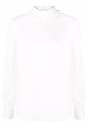 Philosophy Di Lorenzo Serafini ruffled-neck long-sleeve top - Bianco