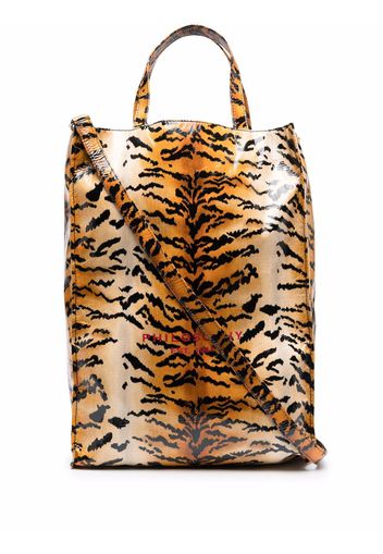 Philosophy Di Lorenzo Serafini animal-print high-shine tote - Arancione