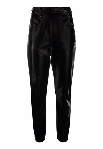 Philosophy Di Lorenzo Serafini high-shine tapered trousers - Nero