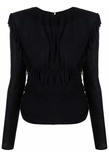 Philosophy Di Lorenzo Serafini ruffle-trim blouse - Nero