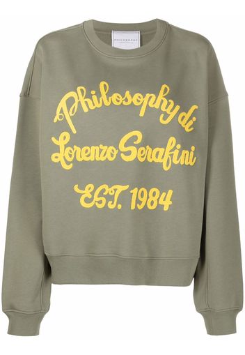 Philosophy Di Lorenzo Serafini logo print sweatshirt - Verde