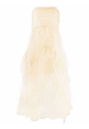 Philosophy Di Lorenzo Serafini strapless asymmetric dress - 23 GIALLO