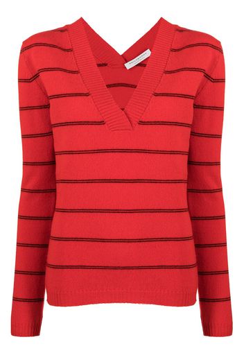 Philosophy Di Lorenzo Serafini striped V-neck jumper - Rosso