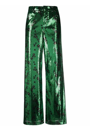 Philosophy Di Lorenzo Serafini sequined wide-leg trousers - Verde