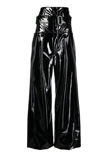 Philosophy Di Lorenzo Serafini high-shine wide-leg trousers - Nero