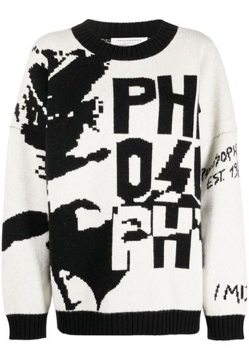 Philosophy di Lorenzo Serafini logo-knit virgin wool jumper - Bianco