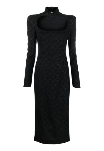 Philosophy Di Lorenzo Serafini diamond-pattern midi dress - Nero