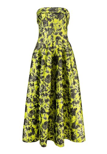 Philosophy Di Lorenzo Serafini floral print strapless midi dress - Giallo