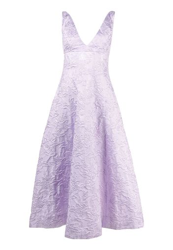 Philosophy Di Lorenzo Serafini floral-jacquard V-neck dress - Viola