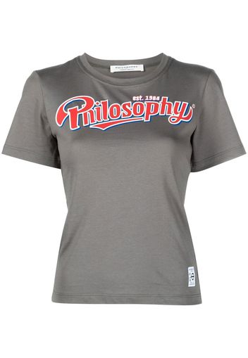 Philosophy Di Lorenzo Serafini logo-print cotton T-shirt - Grigio