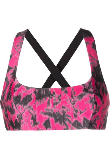 Philosophy Di Lorenzo Serafini floral-print cross-strap bralette - Rosa