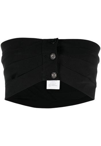 Philosophy Di Lorenzo Serafini buttoned draped crop top - Nero