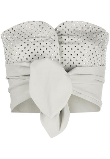 Philosophy Di Lorenzo Serafini punched-panelling strapless top - Grigio