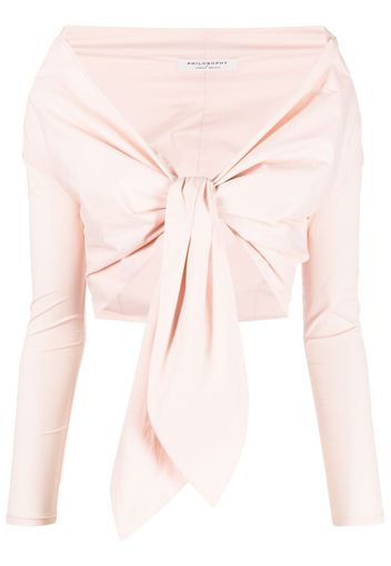 Philosophy Di Lorenzo Serafini wraparound-style crop top - Rosa