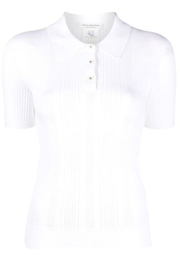 Philosophy Di Lorenzo Serafini knitted polo shirt - Bianco