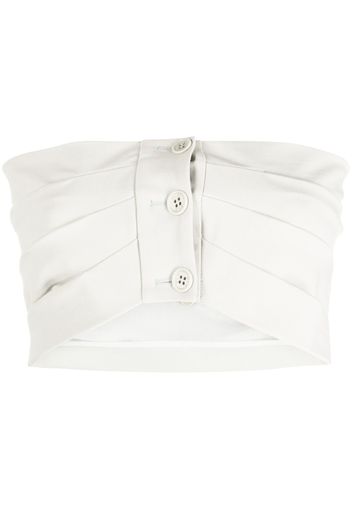 Philosophy Di Lorenzo Serafini pleated button-up tube top - Grigio